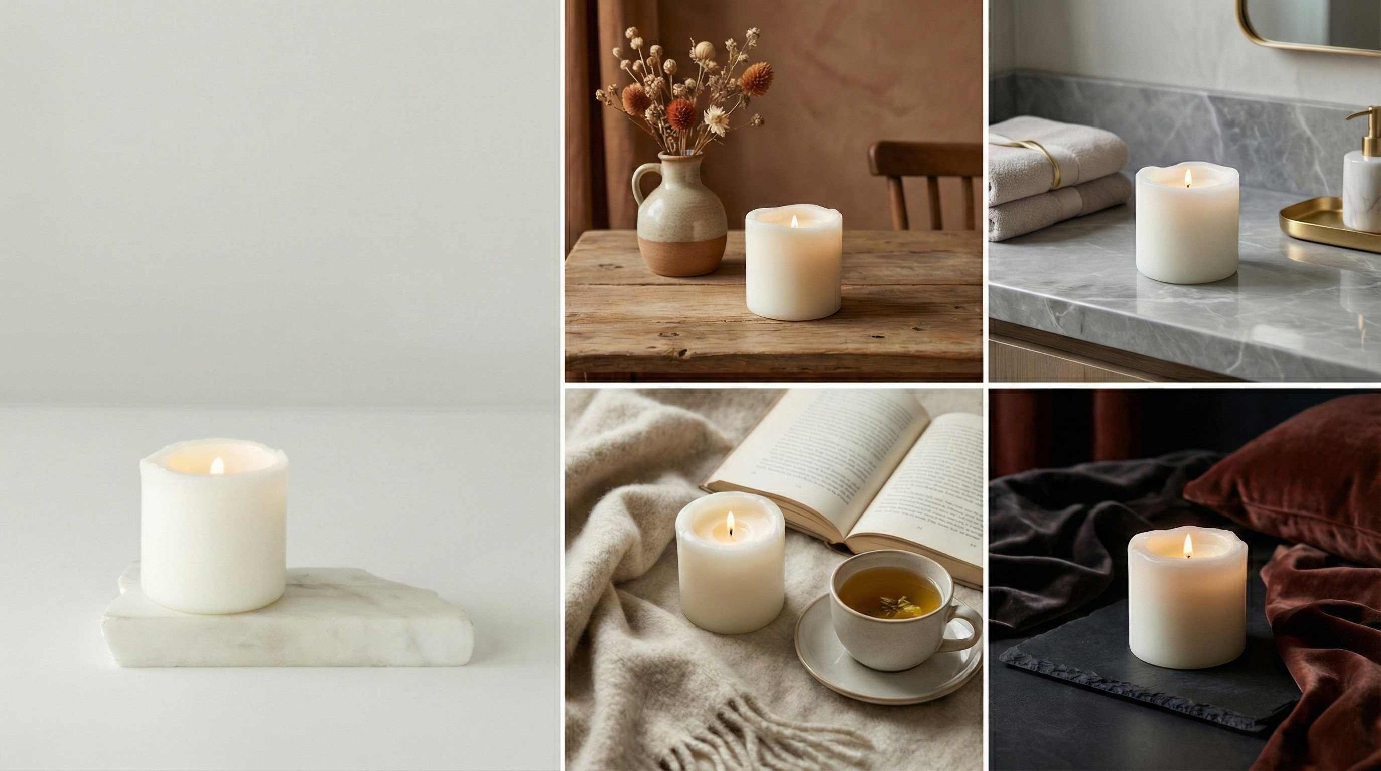 Before and after comparison showing single basic white background product photo transforming into multiple professional lifestyle shots in different aesthetic styles within five minutes using AI